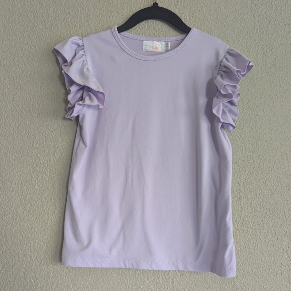 Mila & Rose Lavender Flutter Sleeve Top | Size 7/8